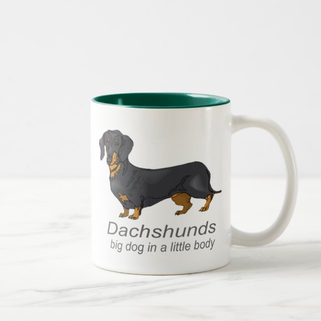 Dachshunds Two-Tone Coffee Mug (Right)