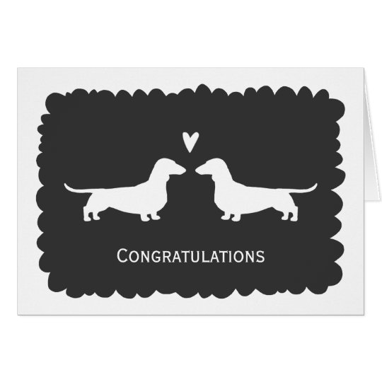 Dachshunds Wedding Congratulations Card