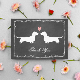 Dachshunds Wedding Thank You Card