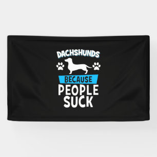 Dachshunds With My Friends Banner