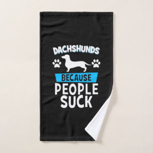 Dachshunds With My Friends Hand Towel