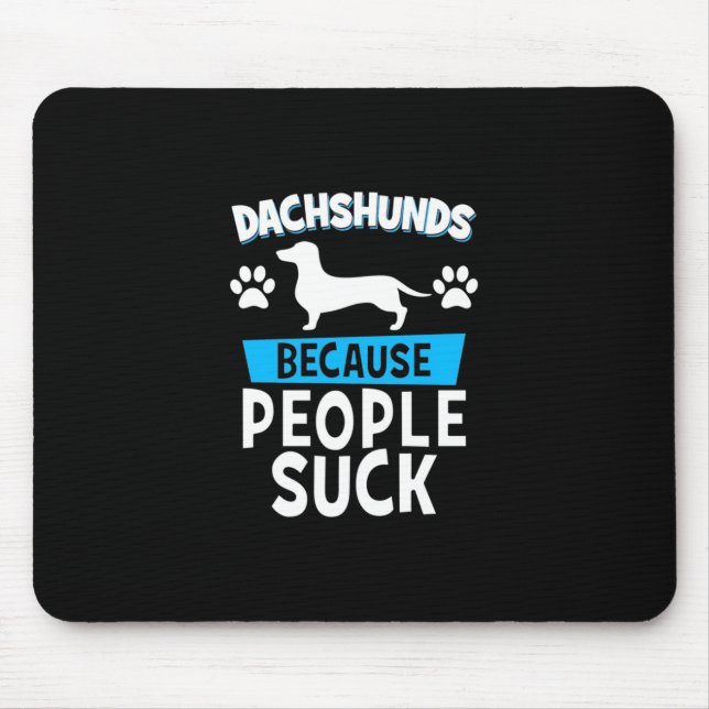 Dachshunds With My Friends Mouse Pad (Front)