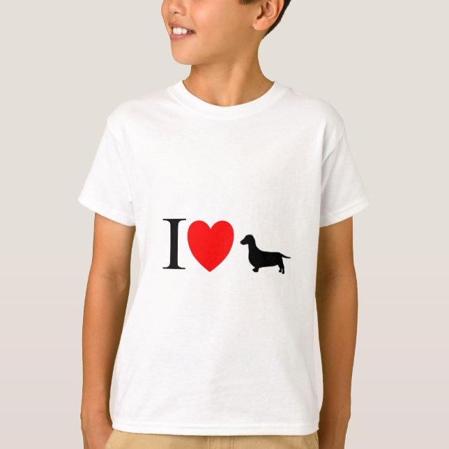 Dachsund Lover Gifts "I Love Dachsunds" T-Shirt (Front)