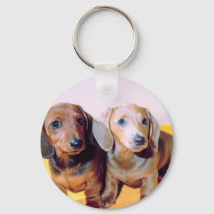 Dachsund Puppies Keychain