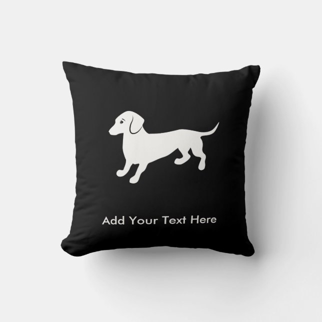 Dachsund Throw Pillow (Front)
