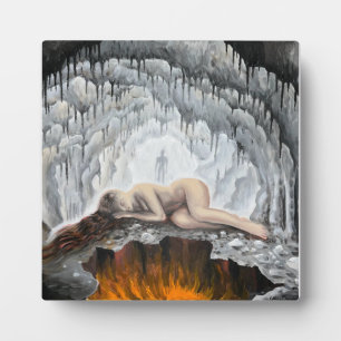 Dacian goddess in a cave plaque