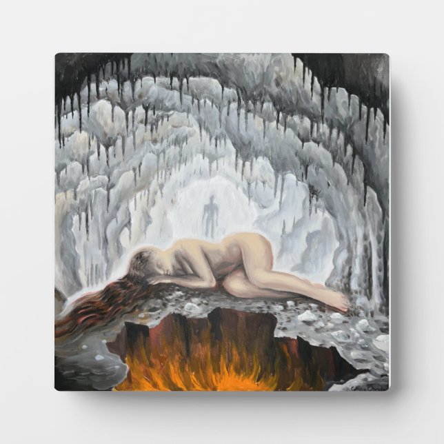 Dacian goddess in a cave plaque (Front)