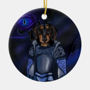 Dacshund       ceramic ornament