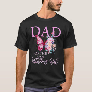 Dad 1st First Birthday Matching Family Butterfly F T-Shirt