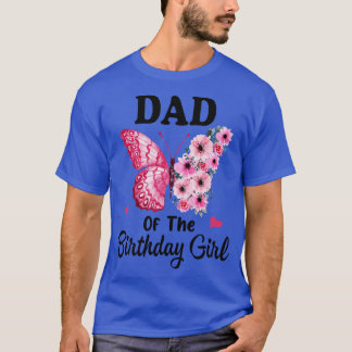 Dad 1st First Birthday Matching Family Butterfly F T-Shirt