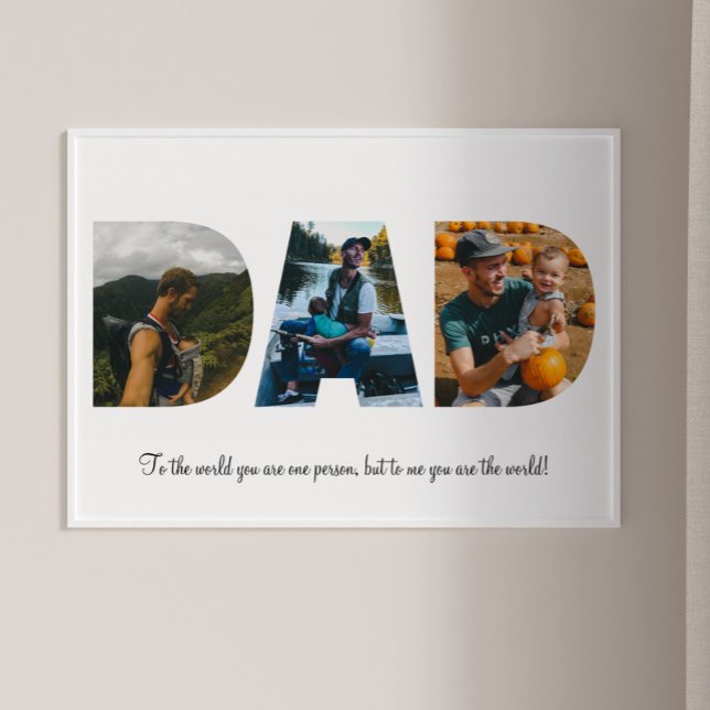 Dad 3 Photo Collage Keepsake | Dad Gift Poster (Creator Uploaded)