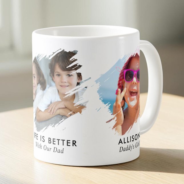 Dad 3 Photo Memory Coffee Mug (Dad 3 Photo Memory Coffee Mug)