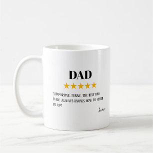 Dad 5 Star Review   Incredible Dad Gift Coffee Mug