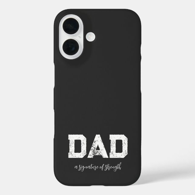 Dad – A Signature of Strength Modern Luxury black Case-Mate iPhone Case (Back)