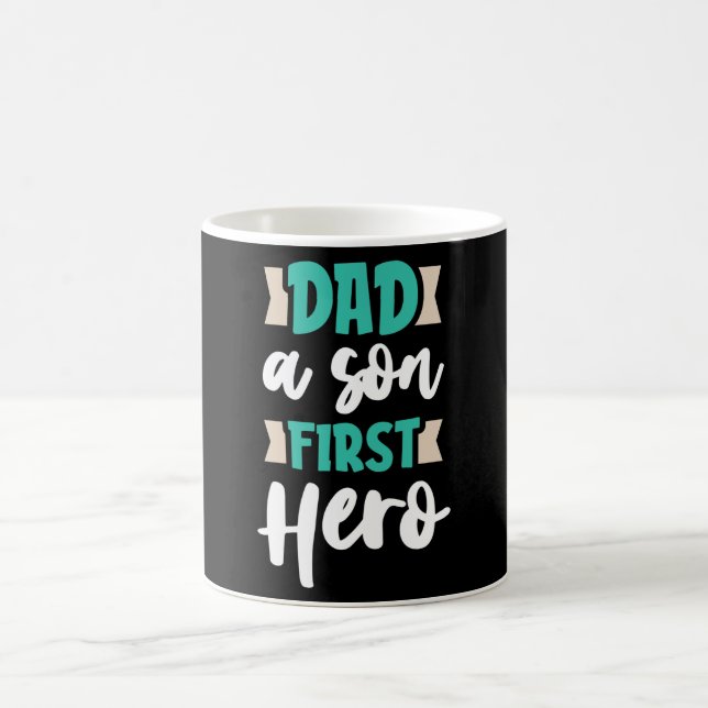Dad a son First Hero Coffee Mug (Center)