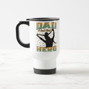 Dad A Son's First Hero Travel Mug