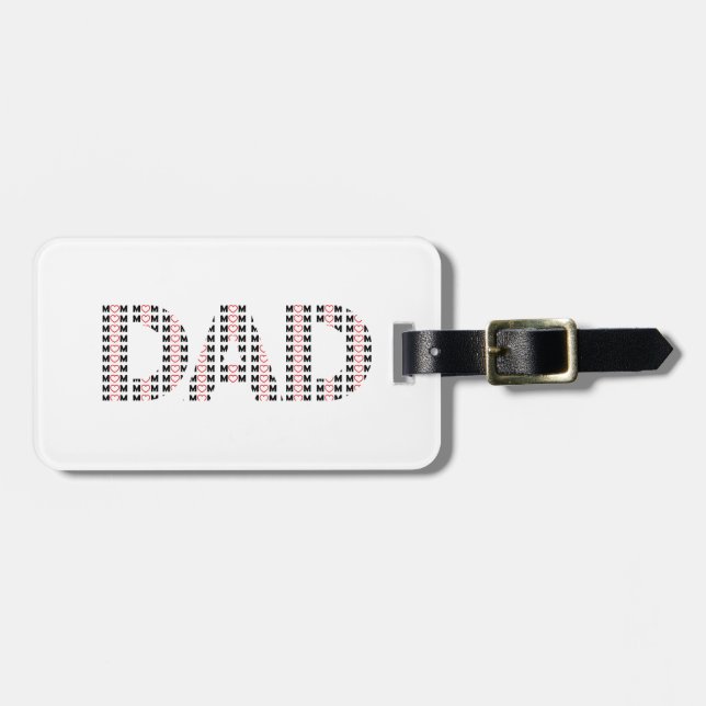 Dad also Mom Luggage Tag (Front Horizontal)