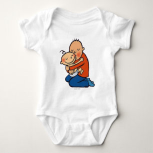 Dad and Baby Hugging Bodysuit