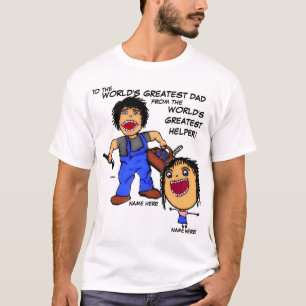 Dad and Daughter Cartoon T-Shirt