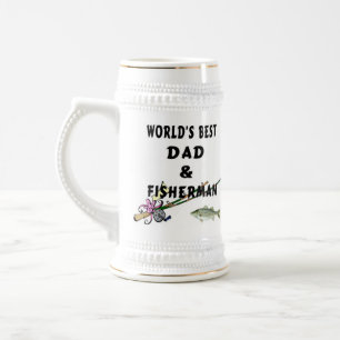 Dad And Fisherman Beer Stein