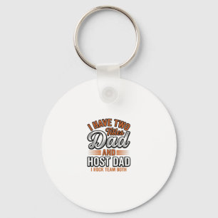 Dad and Host Dad Vintage Engraving Quote Design_1 Keychain