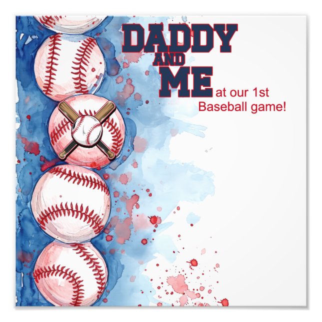 Dad and Me Photo Mount, Baseball game with dad (Front)