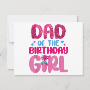 Dad And Mom Birthday Girl Family Matching Holiday Card