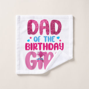 Dad And Mom Birthday Girl Family Matching Wash Cloth