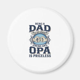 Dad and Opa Vintage Fist Bump Shirt Design_1 Magnet