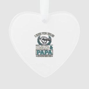 Dad And Papa Rock Titles Vintage Microphone Shirt_ Ornament