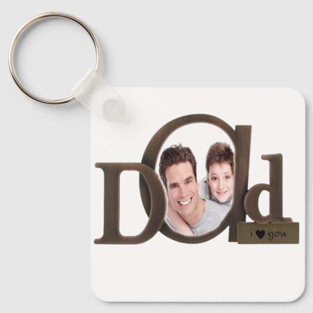 Dad And Son - Dad and Son Photo Frame Keychain (Front)