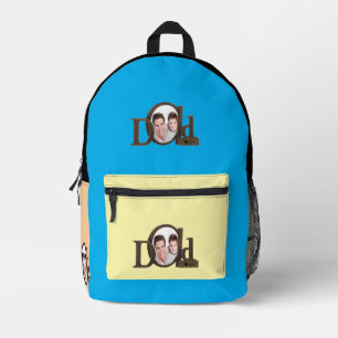 Dad And Son - Dad and Son Photo Frame Printed Backpack
