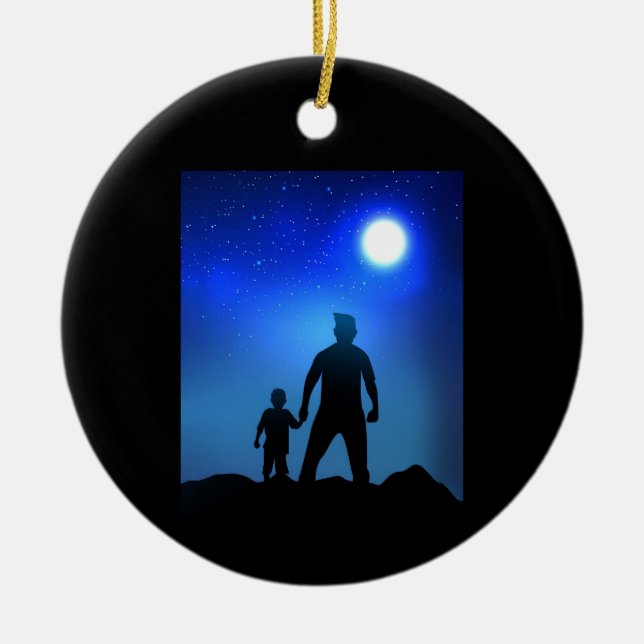 Dad And Son | Father And Son Ceramic Ornament (Front)