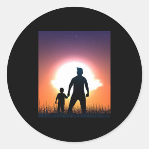 Dad And Son   Father Son Bestfriend Classic Round Sticker