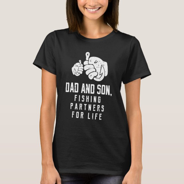 Dad And Son Fishing Partners For Life Matching Boy T-Shirt (Front)