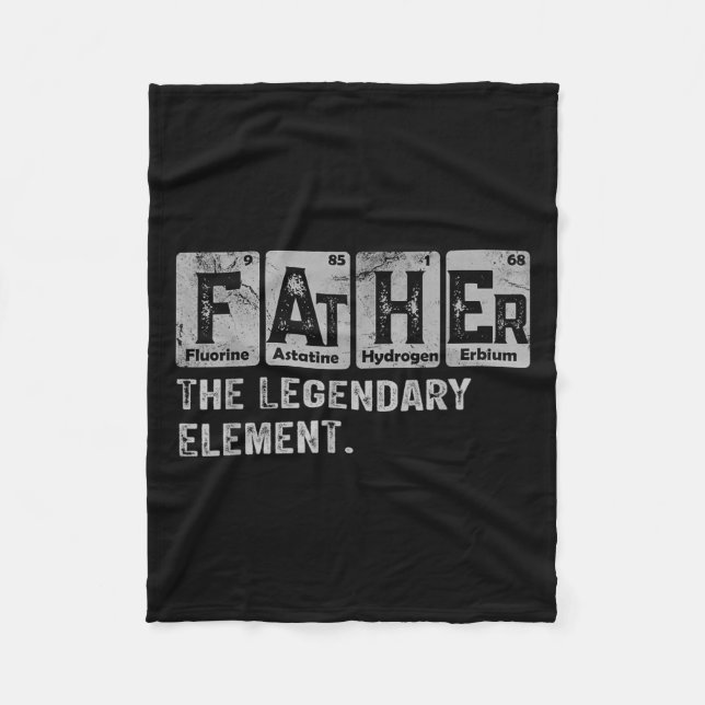 Dad And Son Matching Fathers Day Cool Family Scien Fleece Blanket (Front)