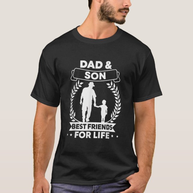 Dad And Son Matching Outfits Fathers Day Daddy And T-Shirt (Front)