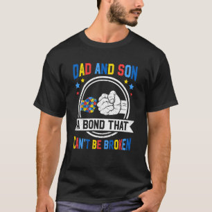 Dad and Son Proud Autism Dad Autism Awareness for  T-Shirt