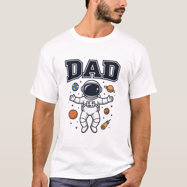Dad Astronaut Space Vector Shirt Design_1 (Front)