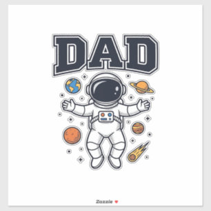 Dad Astronaut Space Vector Shirt Design_1