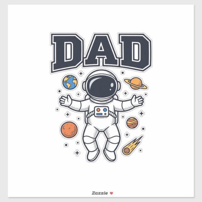 Dad Astronaut Space Vector Shirt Design_1 (Sheet)