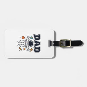 Dad Astronaut Space Vector Shirt Design_1 Luggage Tag