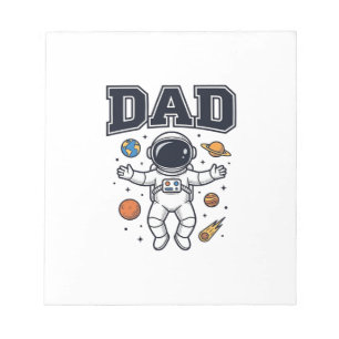 Dad Astronaut Space Vector Shirt Design_1 Notepad