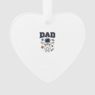 Dad Astronaut Space Vector Shirt Design_1 Ornament