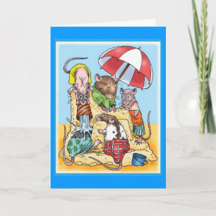 Dad at the Beach Card