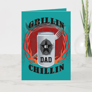 Dad Barbecue Grillin and Chillin Card