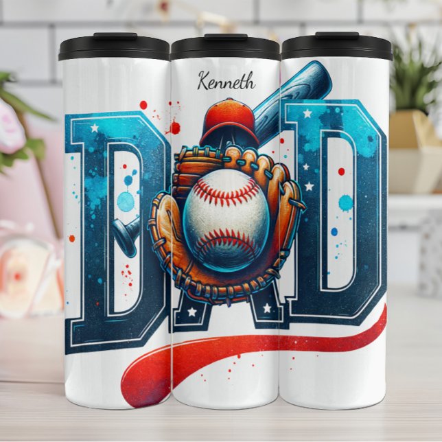Dad Baseball: Ultimate Sports Fan Thermal Tumbler (Creator Uploaded)