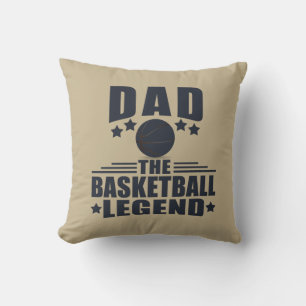 Dad basketball legend  throw pillow