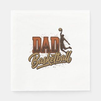 Dad Basketball Vintage Engraving Shirt Design_1 Napkin