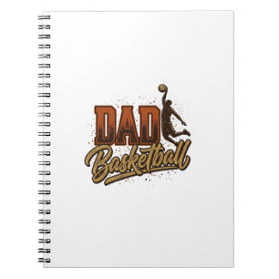 Dad Basketball Vintage Engraving Shirt Design_1 Notebook